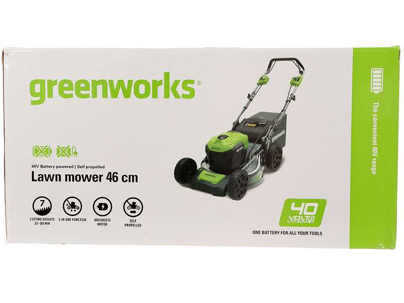 Cortac&eacute;sped el&eacute;ctrico de bater&iacute;a Greenworks GD40LM46SP 40V - BATER&Iacute;A Y CARGADOR NO INCLUIDOS