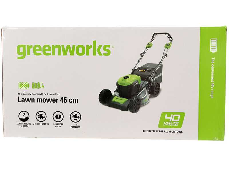 Cortac&eacute;sped el&eacute;ctrico de bater&iacute;a Greenworks GD40LM46SPK4 40V