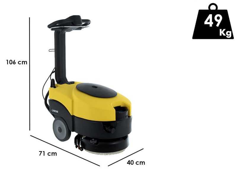 Lavor L1 36E - Fregadora de suelos el&eacute;ctrica - 3 en 1: lava, seca y aspira