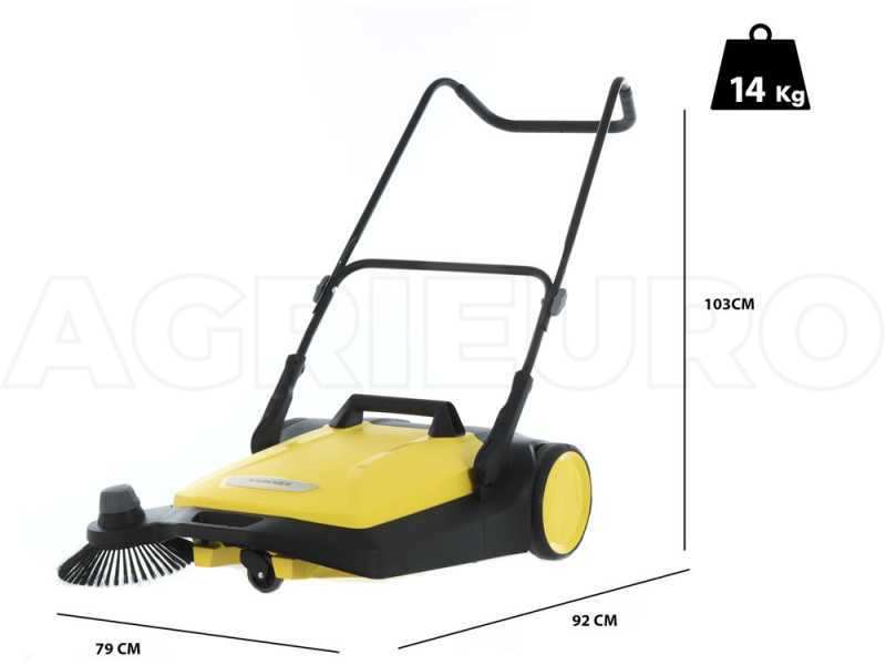 K&auml;rcher S 6 - Barredora manual de empuje con recogedor - altura regulable - dep&oacute;sito 38 litros