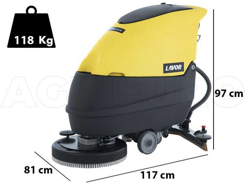 Lavor L5 50B - Fregadora de suelos de bater&iacute;a sin cables - 3 en 1: lava, seca y aspira