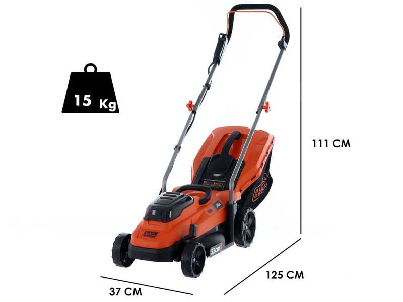 Black &amp; Decker BCMW33184L2-QW - Cortac&eacute;sped de bater&iacute;a - 2x18V/4.0Ah - Corte 33 cm