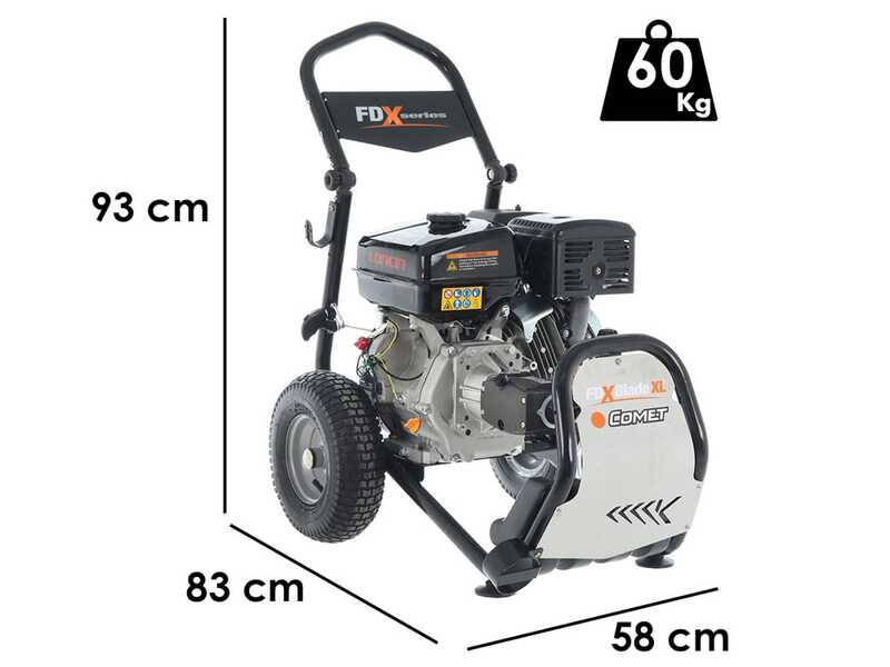 Hidrolimpiadora de gasolina Comet FDX Blade XL 13.15 - Motor Loncin G390F - 12 HP - 310 Bar