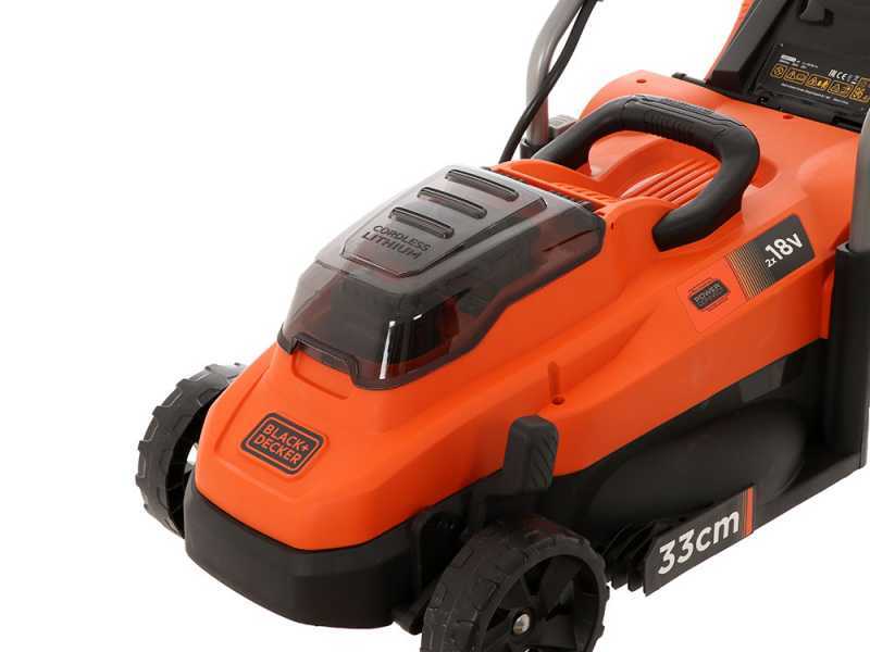 Cortac&eacute;sped el&eacute;ctrico de bater&iacute;a Black &amp; Decker BCMW3318L2-QW - 36 V 2.5 Ah