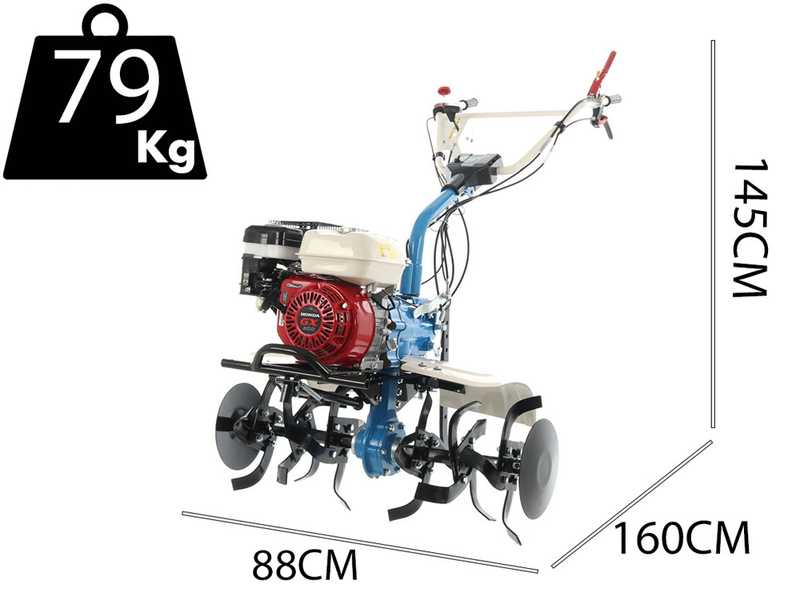 AGT 7500 - Motoazada de gasolina 6.5 HP - Honda GX200 196cc -  cambio marchas 2+1 marcha atr&aacute;s