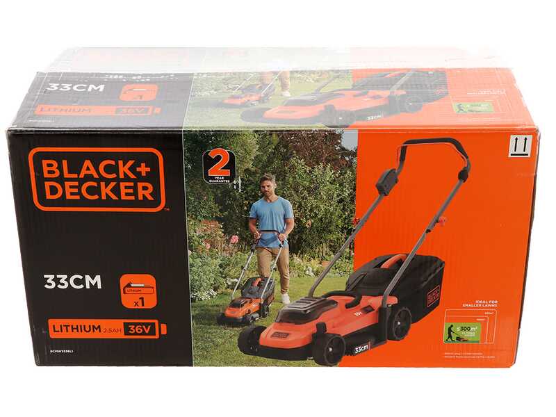 Cortac&eacute;sped el&eacute;ctrico de bater&iacute;a Black &amp; Decker BCMW3336L1-QW - 36V 2.5Ah