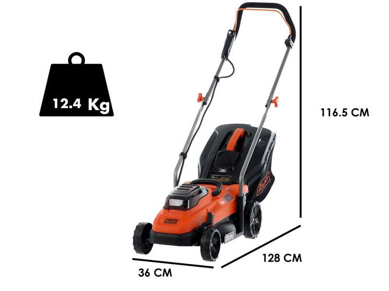 Cortac&eacute;sped el&eacute;ctrico de bater&iacute;a Black &amp; Decker BCMW3336L1-QW - 36V 2.5Ah