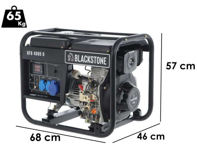 BlackStone OFB 4000 D - Generador de corriente di&eacute;sel con AVR 3.1 kW - Continua 2.8 kW Monof&aacute;sica