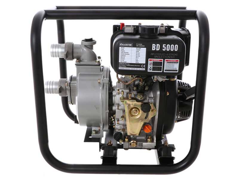 BlackStone BD 5000 - Motobomba de di&eacute;sel autocebante - Racores 50 mm