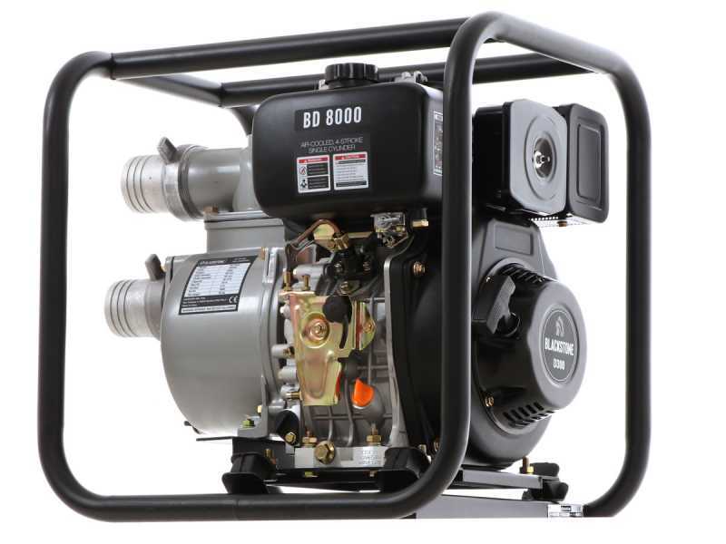 BlackStone BD 8000 - Motobomba de di&eacute;sel autocebante - racores 80 mm