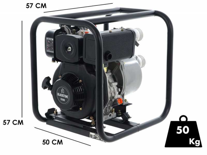 BlackStone BD 8000 - Motobomba de di&eacute;sel autocebante - racores 80 mm