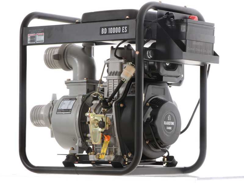 Motobomba di&eacute;sel Blackstone BD 10000ES racores 100 mm - 4 pulgadas - arranque el&eacute;ctrico - dep&oacute;sito 14 litros - Euro 5