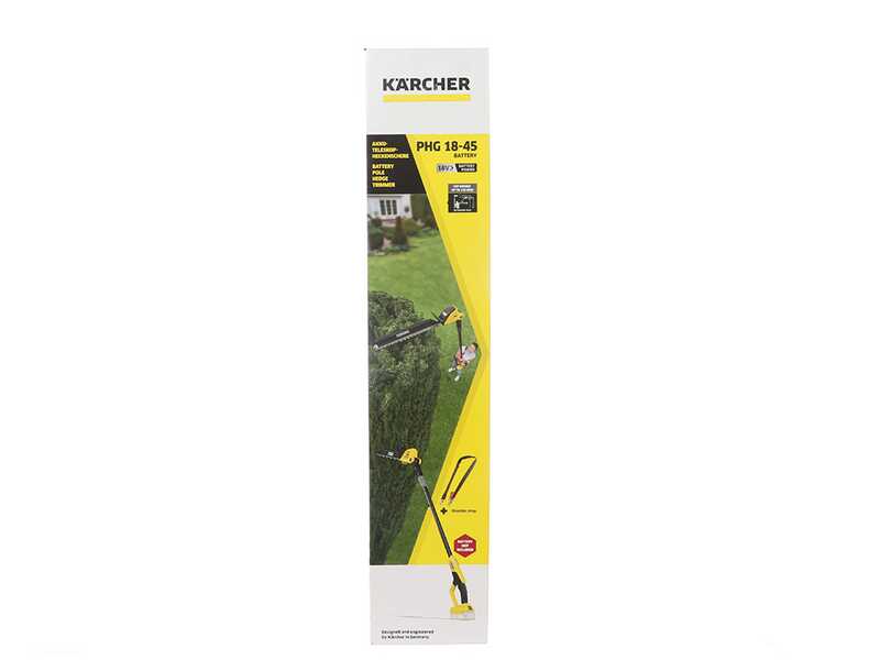 Karcher PHG 18-45 - Cortasetos de bater&iacute;a con p&eacute;rtiga telesc&oacute;pica 18V/2,5Ah