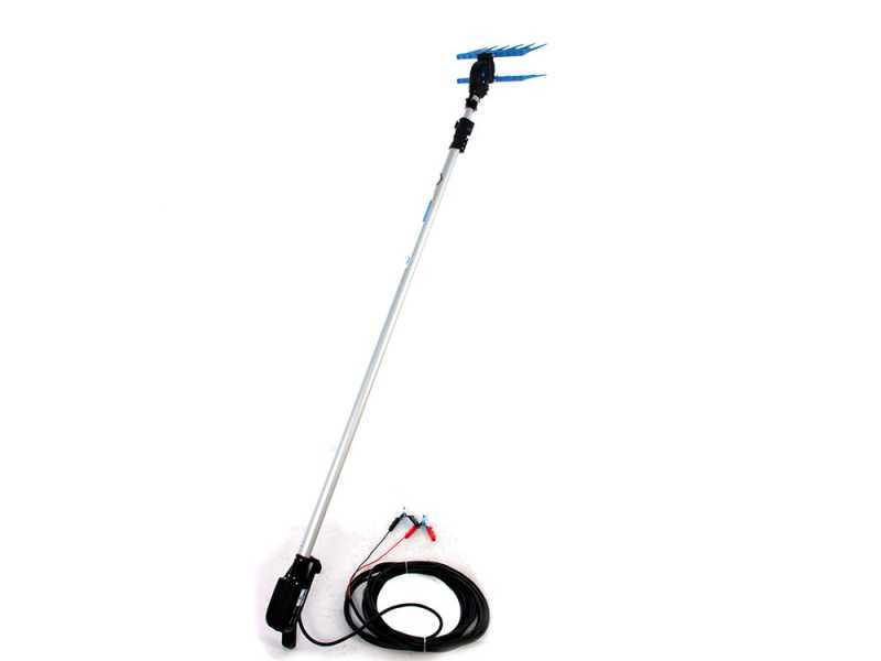 Campagnola Elektra - P&eacute;rtiga de aluminio de 185-270 cm - Vareador de aceitunas el&eacute;ctrico de bater&iacute;a