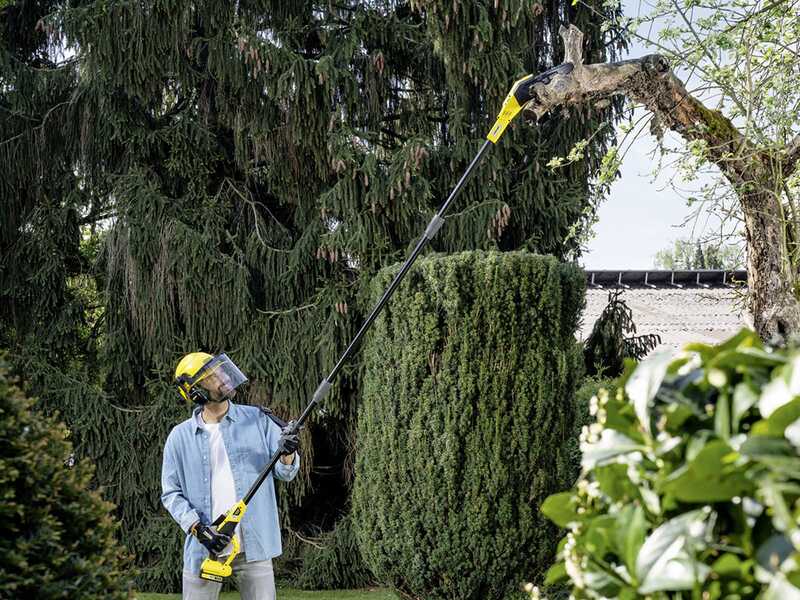 Karcher PSW 18-20 - Podadora de bater&iacute;a con p&eacute;rtiga telesc&oacute;pica - BATER&Iacute;A Y CARGADOR NO EST&Aacute;N INCLUIDOS
