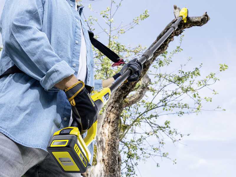 Karcher PSW 18-20 - Podadora de bater&iacute;a con p&eacute;rtiga telesc&oacute;pica - BATER&Iacute;A Y CARGADOR NO EST&Aacute;N INCLUIDOS