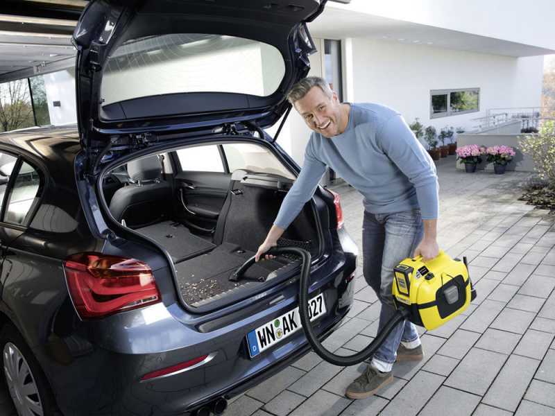 Karcher WD 1 - Aspirador de polvo multifunci&oacute;n de bater&iacute;a 18 V - s&oacute;lidos, l&iacute;quidos y soplador