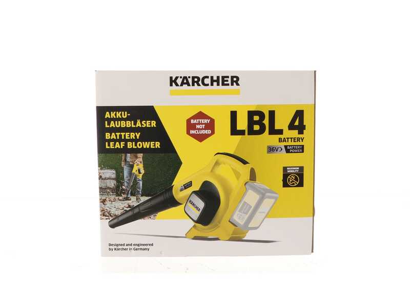 Soplador el&eacute;ctrico de bater&iacute;a de iones de litio Karcher LBL 4 - 36 V - SOLO M&Aacute;QUINA - SIN BATER&Iacute;A Y CARGADOR!