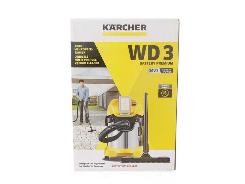 Karcher WD 3 - Aspirador multifunci&oacute;n a bater&iacute;a  - BATER&Iacute;A Y CARGADOR NO INCLUIDOS