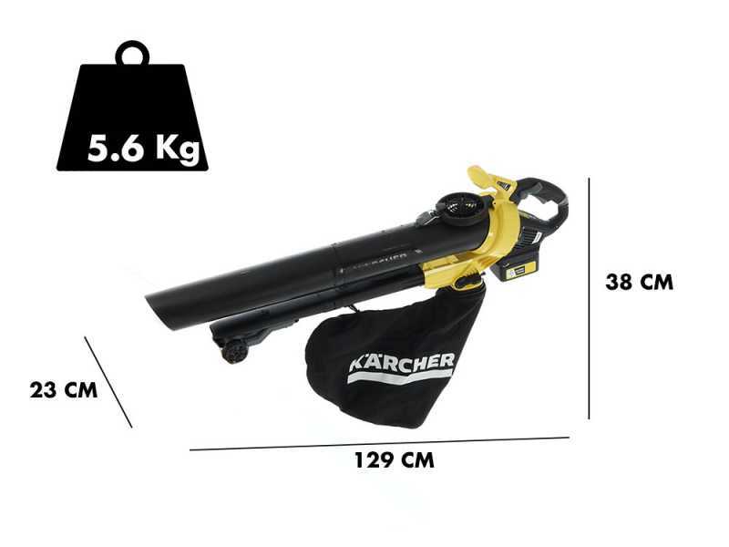 Soplador y Aspirador de hojas de bater&iacute;a Karcher BLV 36-240 SIN BATER&Iacute;A Y CARGADOR