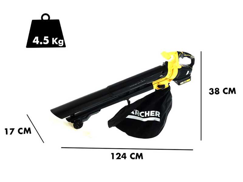 Karcher BLV 18-200 - Soplador y aspirador de hojas de bater&iacute;a 18V 2.5Ah