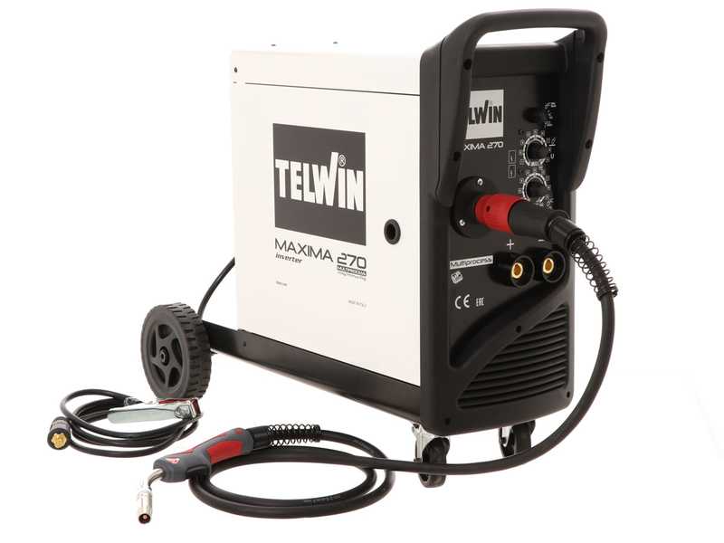 Soldadora inverter de hilo Telwin Maxima 270 Synergic - MIG-MAG/FLUX/BRAZING/MMA/TIG DC- LIFT - GAS/NO GAS