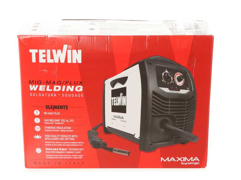Soldadora inverter de hilo Telwin Maxima 160 Synergic - MIG-MAG/FLUX/BRAZING