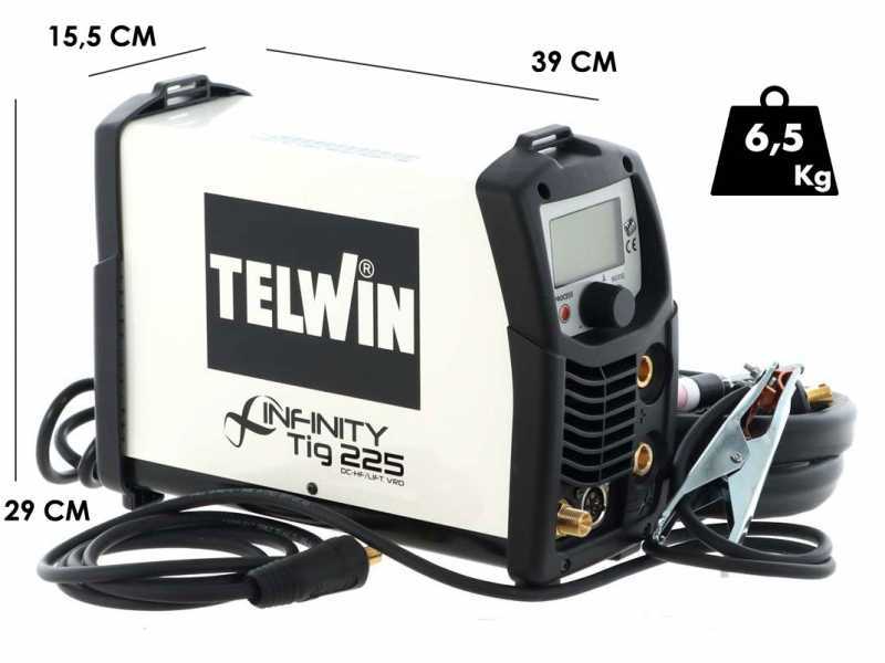 Soldadora inverter TIG y MMA de corriente continua Telwin Infinity TIG 225 DC-HF/LIFT VRD