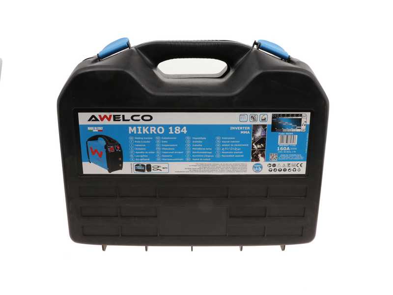 Soldadora inverter de electrodo MMA Awelco MIKRO 184 - 160A - 230V - 35%@160A - malet&iacute;n/kit