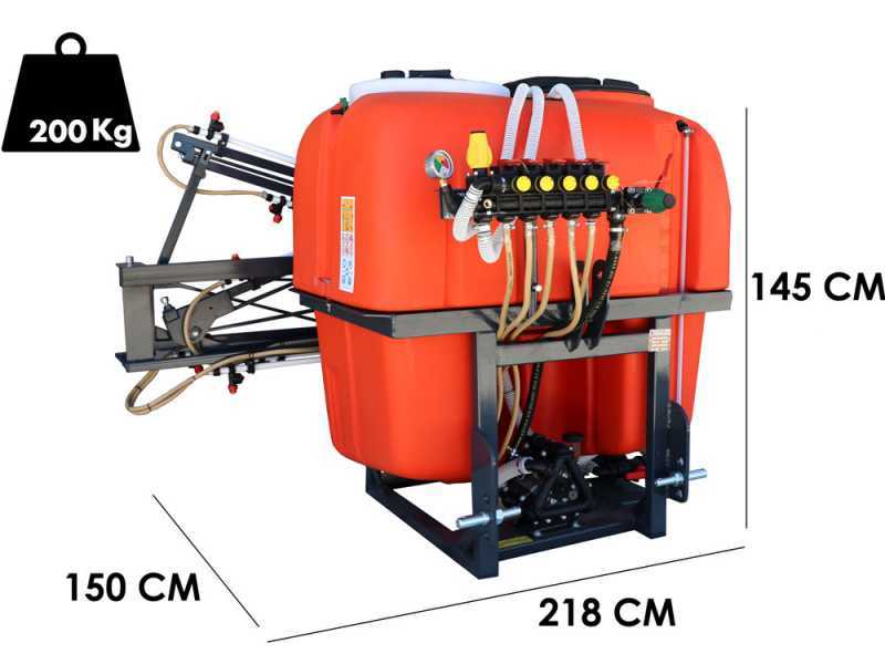 Dal Degan MANDA EXTRA 600L - Pulverizador suspendido para tractor - Barra de baja presi&oacute;n 12 metros - Bomba BP 125K