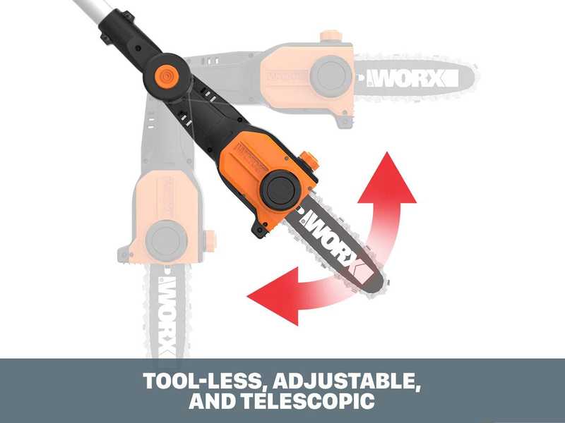 Podadora de bater&iacute;a con p&eacute;rtiga telesc&oacute;pica Worx WG349E.9 - 20V - Telesc&oacute;pica hasta 4 metros - SOLO M&Aacute;QUINA - BATER&Iacute;A Y CARGADOR NO INCLUIDOS