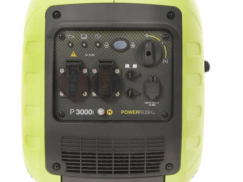 Pramac P3000I - Generador de corriente inverter a gasolina silencioso 2.6 kW - Continua 2.3 kW Monofásica