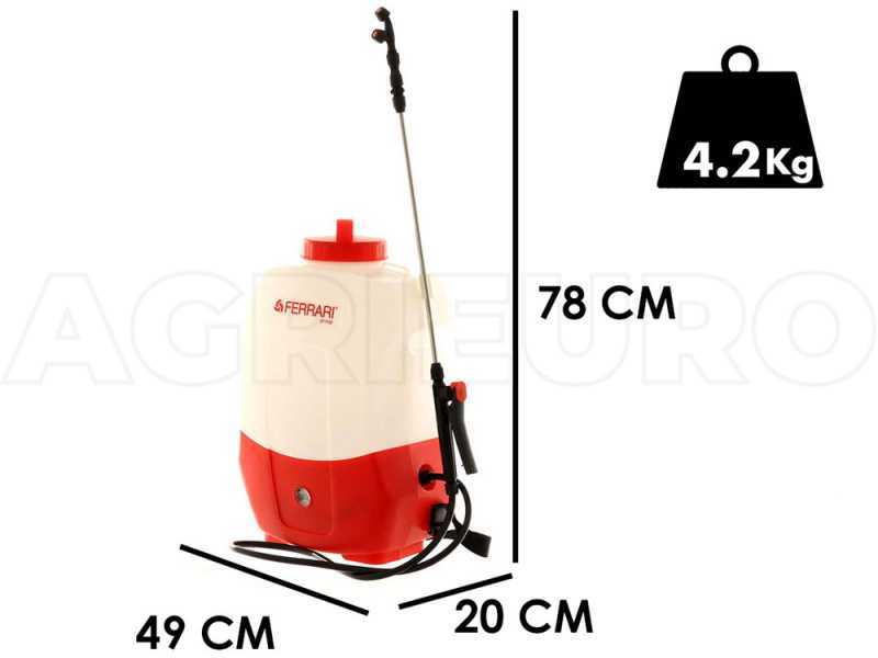 Ferrari Group 16L - Pulverizador de mochila con bater&iacute;a de litio - 12V - 8Ah