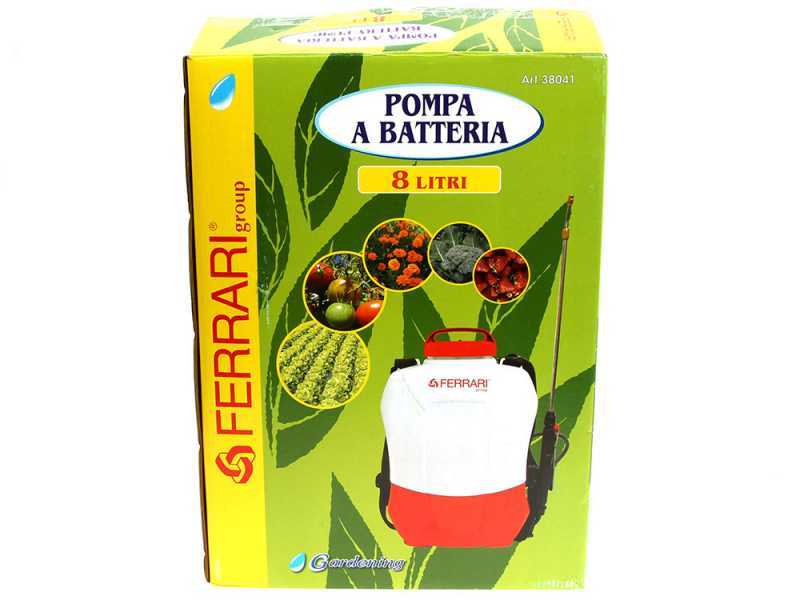 Ferrari Group 8L - Pulverizador de mochila con bater&iacute;a de litio - 12V - 4Ah