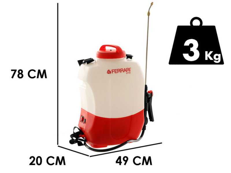 Ferrari Group 8L - Pulverizador de mochila con bater&iacute;a de litio - 12V - 4Ah