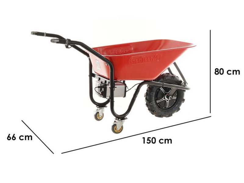 Carretilla de bater&iacute;a con ruedas Traktor GeoTech CAR 150T - Bater&iacute;a de 40V y 6 Ah