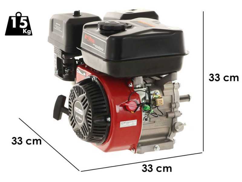 Motor de gasolina GeoTech-Pro 212 cc - eje de salida horizontal monocil&iacute;ndrico de 4 tiempos