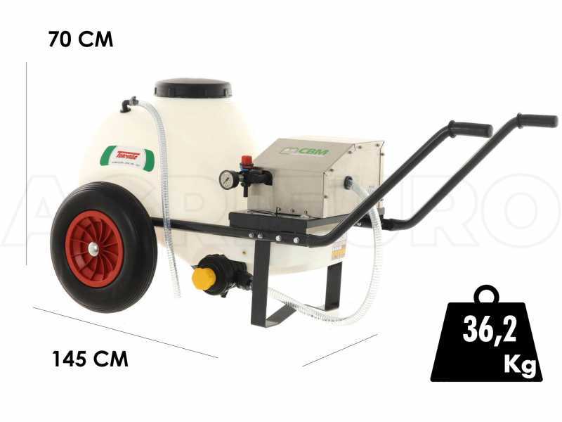 Comet CBM 1200 HP - M&oacute;dulo bomba de bater&iacute;a de fumigaci&oacute;n - Carro con dep&oacute;sito de 80 l