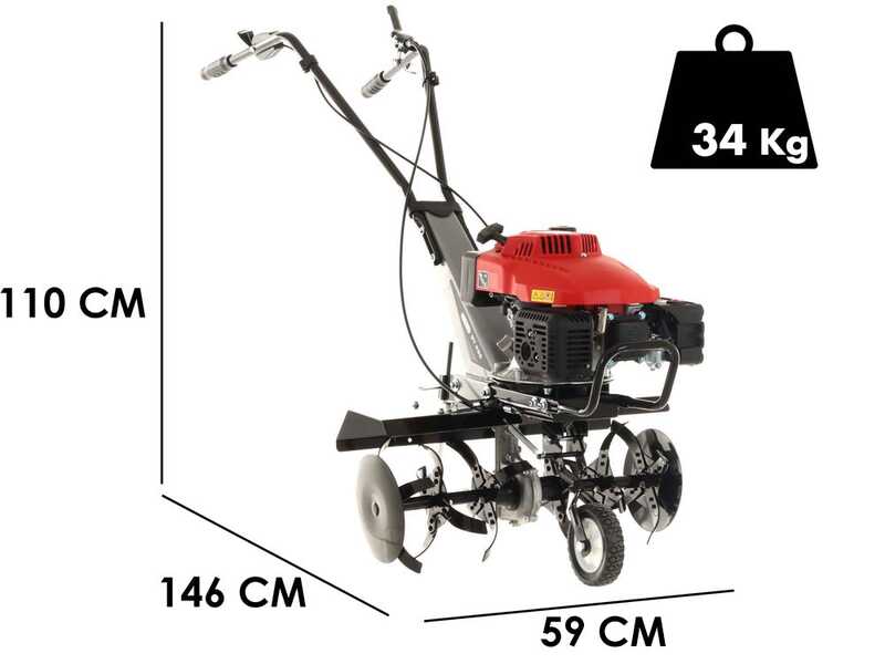GeoTech GT 430 - Motoazada de gasolina 5.5 HP - Motor Ducar OHV de 161cc