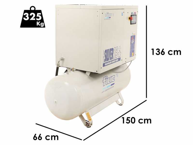 FIAC New Silver 15/300 - Compresor rotativo trif&aacute;sico de tornillo silencioso - Motor 15 HP 