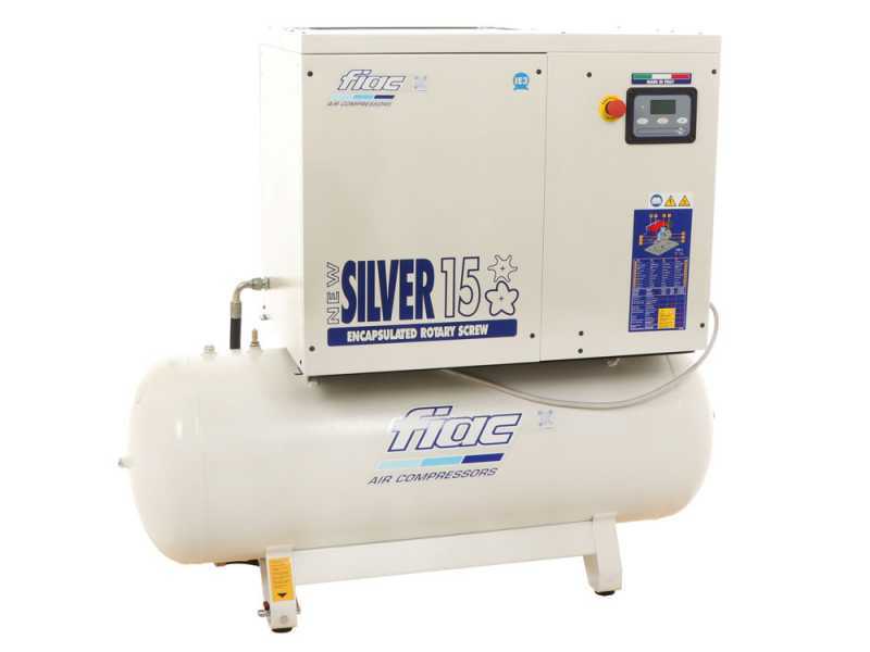FIAC New Silver 15/300 - Compresor rotativo trif&aacute;sico de tornillo silencioso - Motor 15 HP 