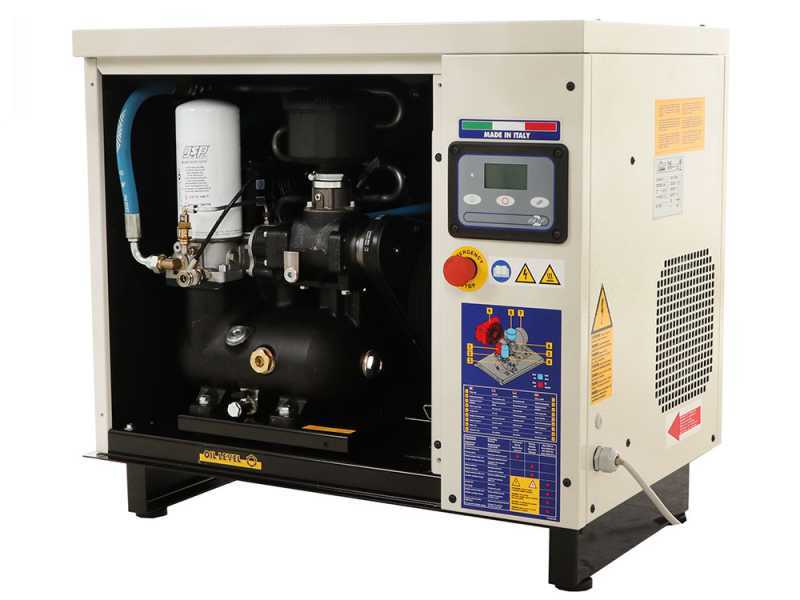 FIAC New Silver 10 - Compresor rotativo trif&aacute;sico de tornillo silencioso - Motor 10 HP 