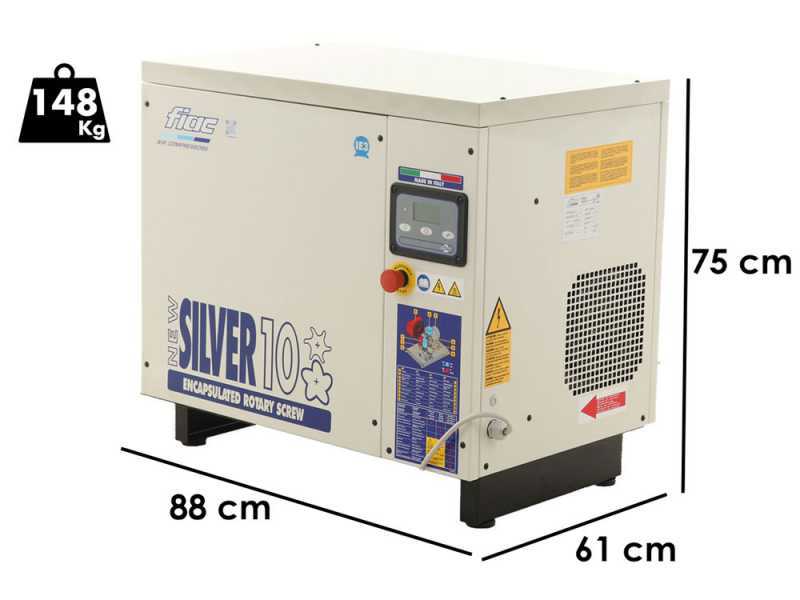FIAC New Silver 10 - Compresor rotativo trif&aacute;sico de tornillo silencioso - Motor 10 HP 