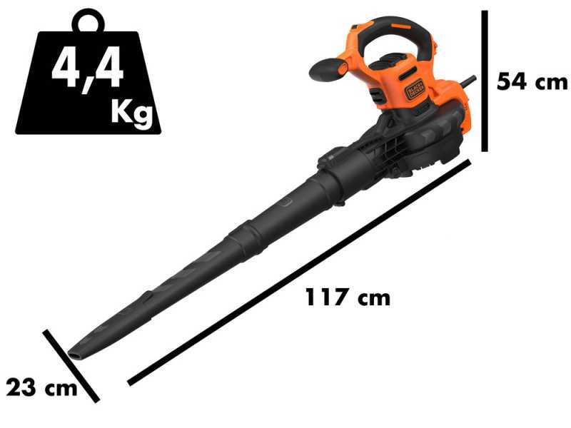 Soplador aspirador de hojas BLACK+DECKER BEBLV300, 3 en 1