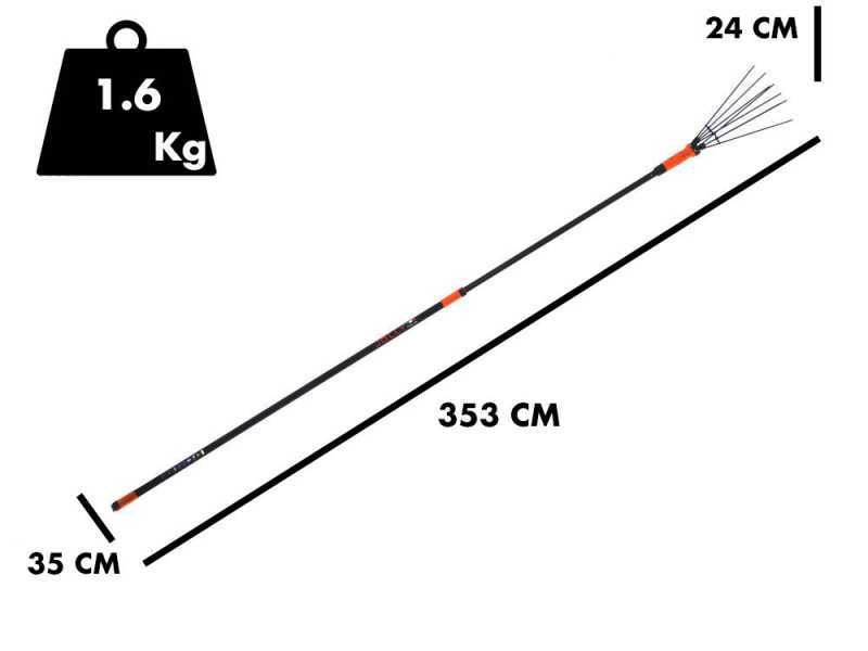 Jolly V34 - Vareador de aceitunas el&eacute;ctrico de bater&iacute;a - 170/310 cm