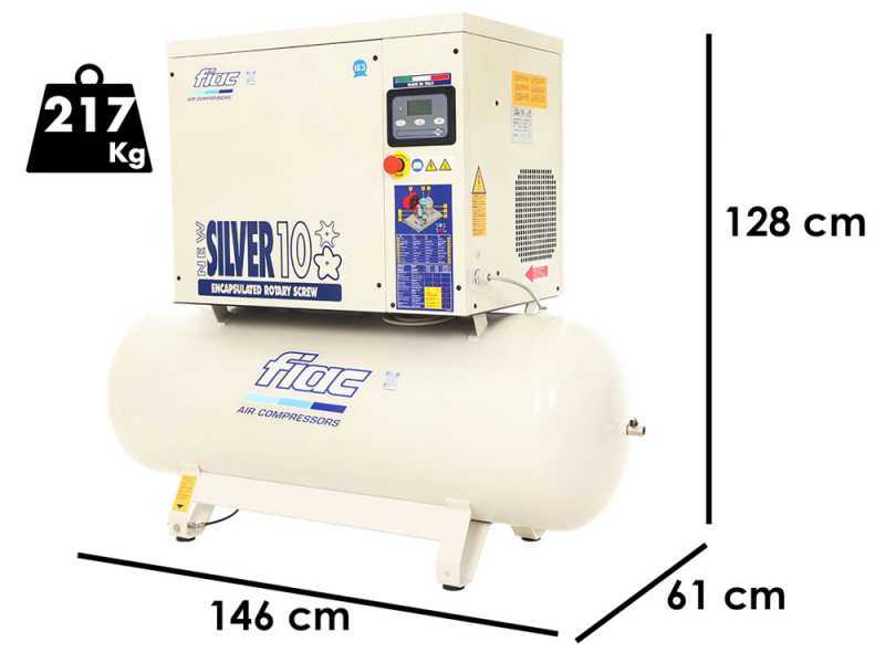 FIAC New Silver 10/300 - Compresor rotativo trif&aacute;sico de tornillo silencioso - Motor 10 HP 