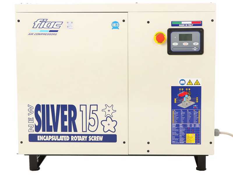 FIAC New Silver 15 - Compresor rotativo trif&aacute;sico de tornillo silencioso - Motor 15 HP 