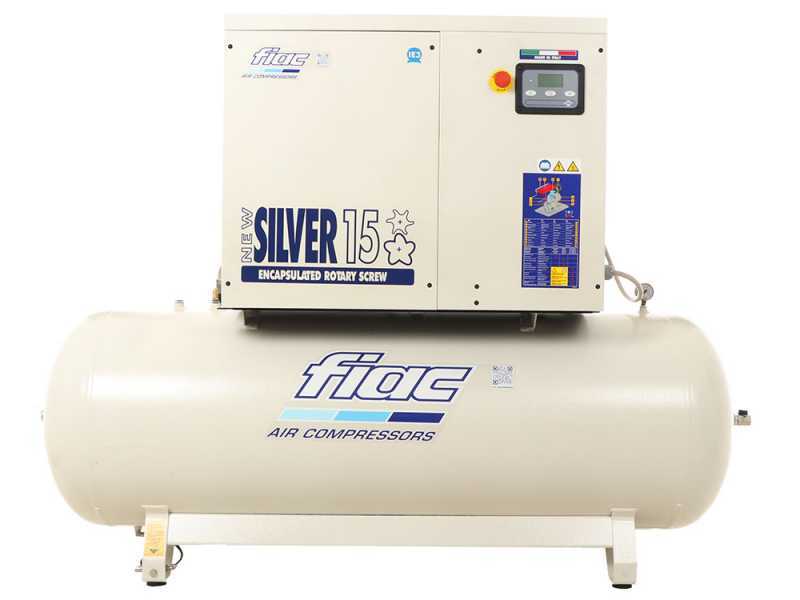 FIAC New Silver 15/500 - Compresor rotativo trif&aacute;sico de tornillo silencioso - Motor 15 HP 
