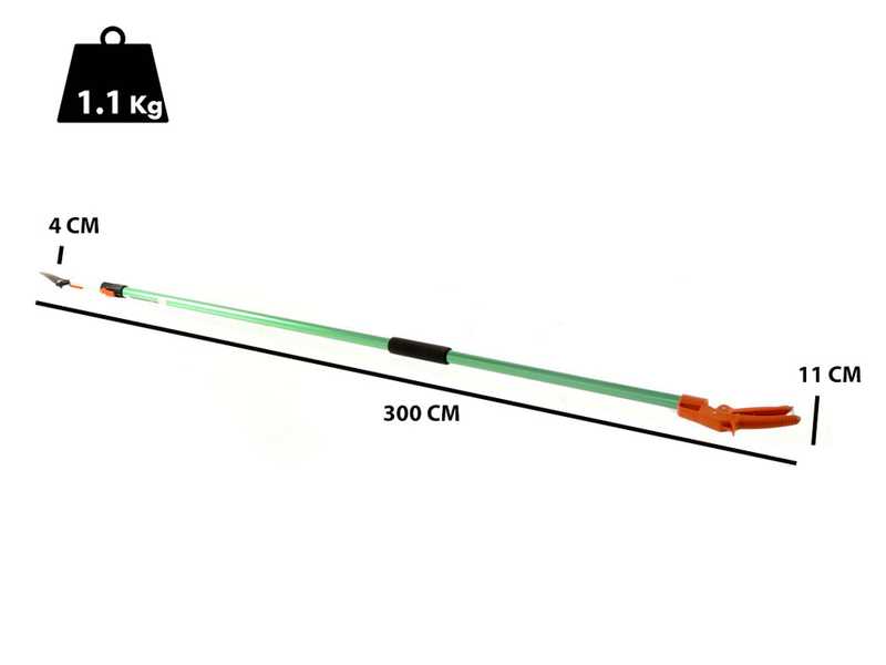 GeoTech FS 180-300 - Tijeras cortasetos telesc&oacute;picas - 3.0 m