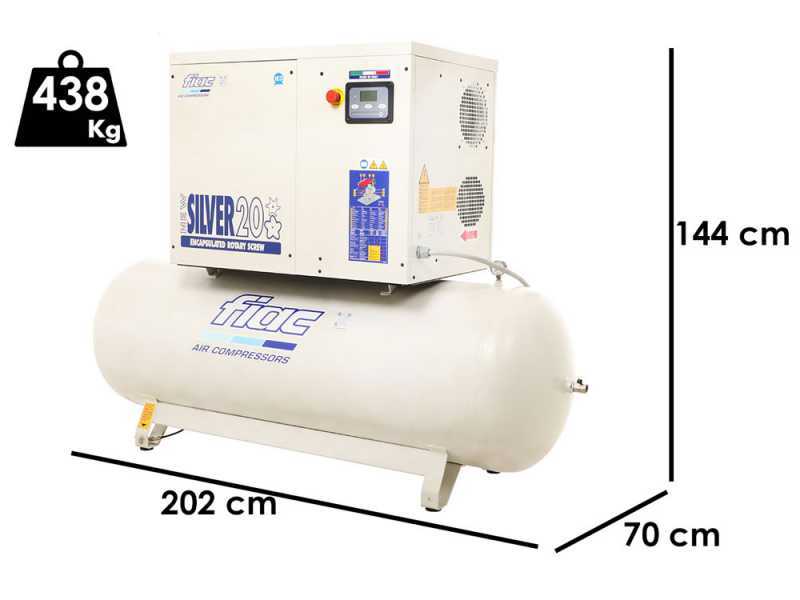 FIAC New Silver 20/500 - Compresor rotativo trif&aacute;sico de tornillo silencioso - Motor 20 HP 
